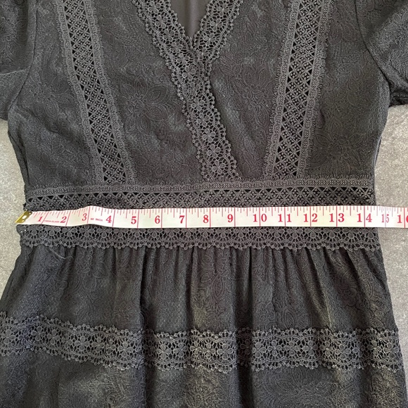 The Kooples (2/M) tiered lace short-sleeve dress, with asymmetrical hem, EUC. - Picture 10 of 14